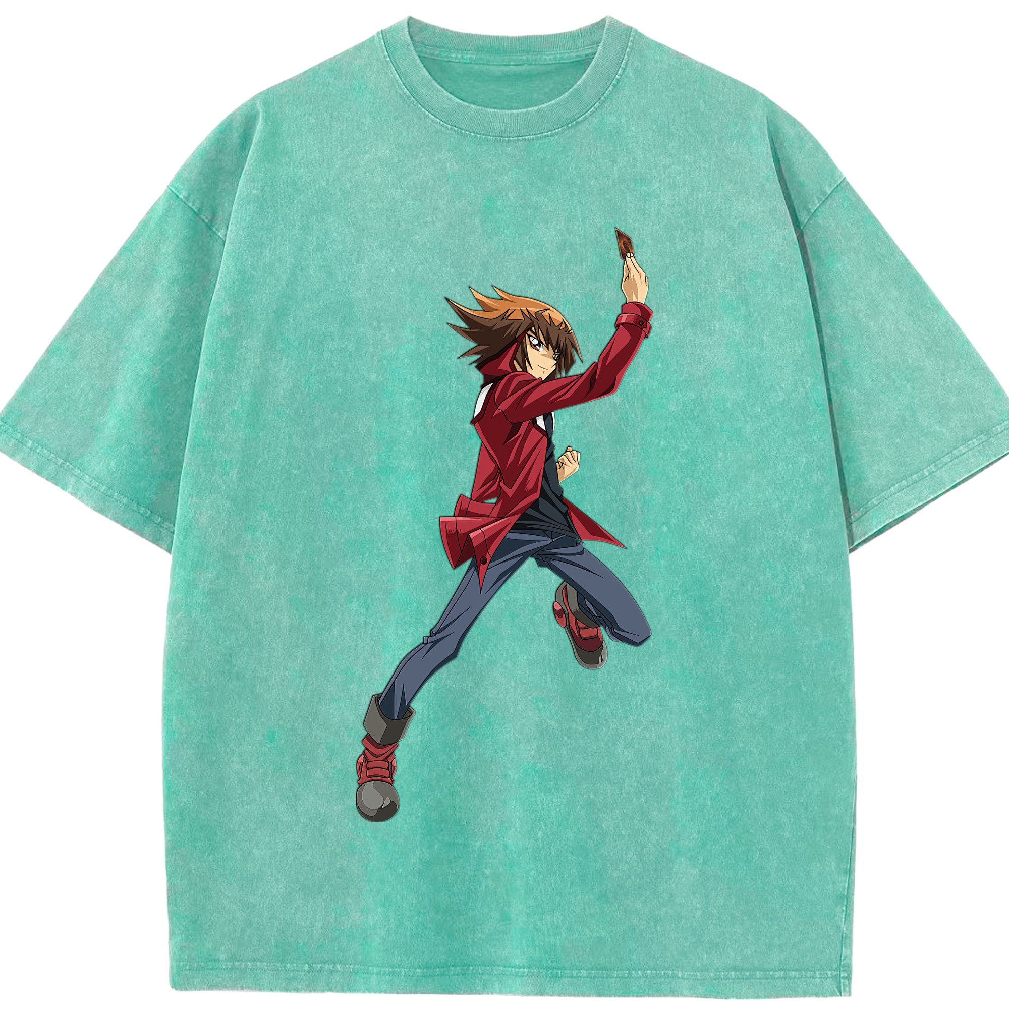 （画像用） 遊☆戯☆王 Yu-Gi-Oh! 綿100% ヴィンテージ風 半袖Tシャツ（フロントプリント）